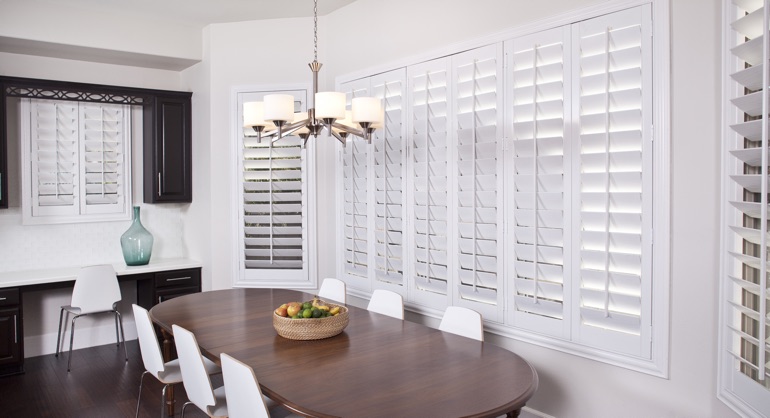 plantation shutters in Cincinnati kitchen